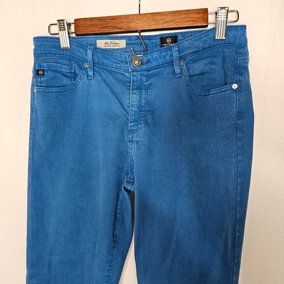 Adriano Goldschmied Size 28R The Prima Mid-Rise Cigarette Blue Mariner Jean - Picture 4 of 13